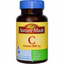 Nature Made, Vitamin C, 500 mg, 60 Liquid Softgels