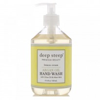 Deep Steep, Argan Oil Hand Wash, Lemon Cream, 17.6 fl oz (520 ml)