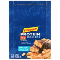 PowerBar, Protein Snack Bar, Peanut Butter Caramel Crisp, 15 Bars, 1.97 oz (56 g) Each