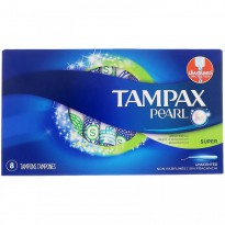 Tampax, Pearl Super, Unscented, 8 Tampons