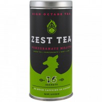Zest Tea LLZ, High Octane Tea, Pomegranate Mojito, 16 Sachets, 1.41 oz (40 g)