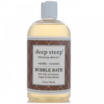 Deep Steep, Bubble Bath, Vanilla - Coconut, 17 fl oz (503 ml)