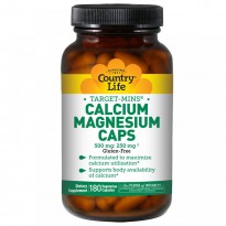 Country Life, Target-Mins, Calcium Magnesium Caps, 180 Veggie Caps