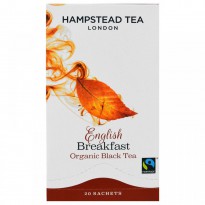 Hampstead Tea, Organic Black Tea, English Breakfast, 20 Sachets, 1.41 oz (40 g)