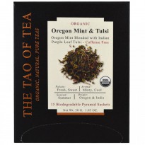 The Tao of Tea, Organic Oregon Mint & Tulsi, 15 Pyramid Sachets, 1.05 oz (30 g)