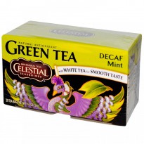 Celestial Seasonings, Green Tea, with White Tea, Decaf  Mint, 20 Tea Bags, 1.2 oz (34 g)