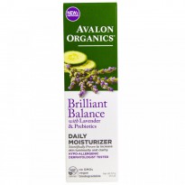 Avalon Organics, Brilliant Balance, With Lavender & Prebiotics, Daily Moisturizer, 2 oz (57 g)