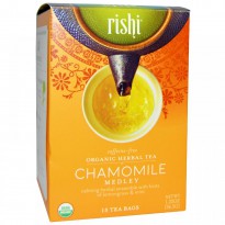 Rishi Tea, Organic Herbal Tea, Chamomile Medley, Caffeine-Free, 15 Tea Bags, 1.22 oz (34.5 g)