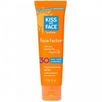 Kiss My Face, Sunscreen, Face Factor, Face + Neck, SPF 30, 2 fl oz (59 ml)