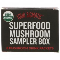 Four Sigmatic, Superfood Mushroom Sampler Box, 8 Mushroom Drink Packets