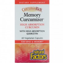 Natural Factors, CurcuminRich, Memory Curcumizer, 60 Vegetarian Capsules