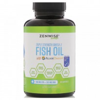 Zenwise Health, Triple Strength Omega-3 Fish Oil with AlaskOmega, 120 Softgels