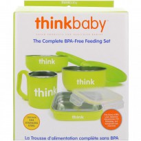 Think, Thinkbaby, The Complete BPA-Free Feeding Set, Light Green, 1 Set