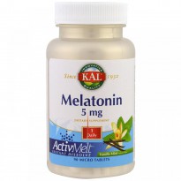 KAL, Melatonin, Vanilla Mint, 5 mg, 90 Micro Tablets