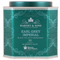 Harney & Sons, Earl Grey Imperial, Black Tea with Bergamot, 30 Sachets, 2.35 oz (66 g) Each