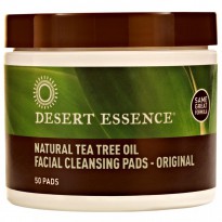 Desert Essence, Natural Tea Tree Oil Facial Cleansing Pads, Original, 50 Pads