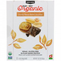 Raw Revolution, Organic, Chunky Peanut Butter Chocolate, 12 Bars, 1.6 oz (46 g) Each