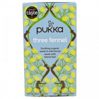 Pukka Herbs, Three Fennel, 20 Herbal Tea Sachets, 1.27 oz (36 g)