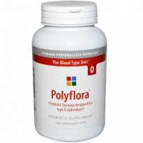 D'adamo, Polyflora, Probiotic Formula for Blood Type Diet 0, 120 Veggie Caps
