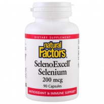 Natural Factors, SelenoExcell, Selenium , 200 mcg, 90 Capsules