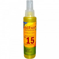 Alba Botanica, Coconut Dry Oil, Natural Sunscreen,  SPF 15, 4.5 fl oz (133 ml)