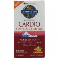 Minami Nutrition, Cardio Omega-3 Fish Oil, Orange Flavor, 60 Softgels