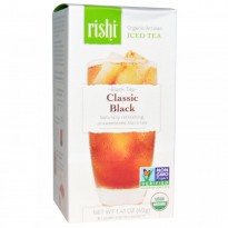 Rishi Tea, Organic Artisan Iced Tea, Classic Black, 5 1-Quart Iced Tea Sachets, 1.41 oz (40 g)