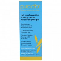 Pura D'or, Hair Loss Prevention Therapy Intense Moisturizing Masque, 8 Packets  - 1.5 fl oz Each