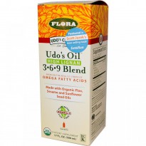 Flora, Udo's Choice, Udo's Oil, 3•6•9 Blend, High Lignan, 17 fl oz (500 ml)