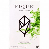 Pique Tea, Mint Sencha, Organic Green Tea, 14 Sachets, 0.3 oz (8.4 g)