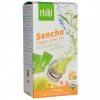 Rishi Tea, Organic Green Tea, Sencha, 12 Packets, 0.33 oz (9.6 g)