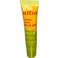 Alba Botanica, Clear Lip Gloss, Coconut Cream, 0.42 oz (12 g)
