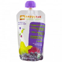 Nurture Inc. (Happy Baby), Happytot, Organic Superfoods, Blueberry, Pear & Beet, 4.22 oz (120 g)
