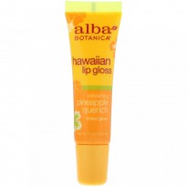 Alba Botanica, Hawaiian Lip Gloss, Pineapple Quench, Tinted Gloss, 0.42 oz (12 g)
