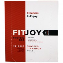 FITJOY, Protein Bar, Frosted Cinnamon Roll, 12 Bars, 2.11 oz (60 g) Each